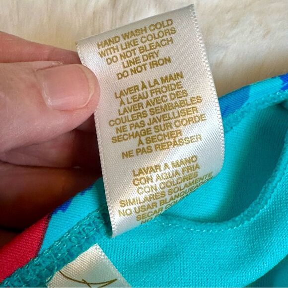 Anne Cole Geometric Signature Halter Bikini Top - Size Medium - no pads - Picture 4 of 6